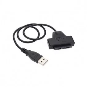 Cable USB 2 a Sata Para Disco 2.5 y de 1.8 con Conexion Corriente 9 pin Adaptador