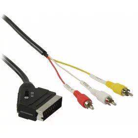 Cable Euroconector a 3 x RCA 1 m.