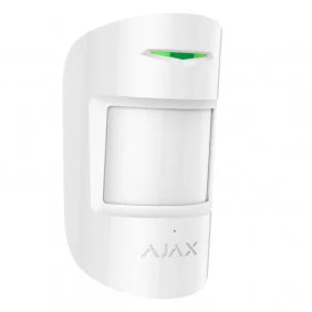 Detector PIR y Rotura de Cristal Antimascotas  Inalámbrico para sistemas AJAX color blanco
