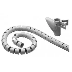 Tubo en Espiral de Color Gris 2.5m Organizador de cables - Cremallera - Zipper - Cubierta de cables
