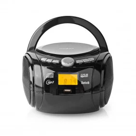 Boombox | 9 W Bluetooth® Reproductor de Cd/radio Fm/usb/entrada Auxiliar Negro
