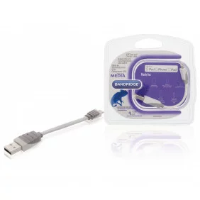 Cable USB de Carga y Sincronización A Macho - Lightning 8 Pines 0,10 m en Color bl