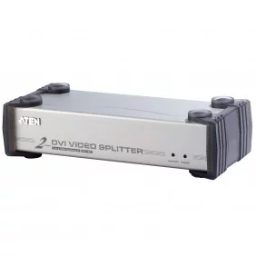 2-port Con Compatibilidad de Audio Splitter DVI Plata