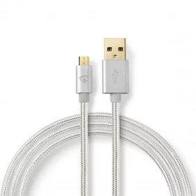 Cable USB 2.0 | A Macho - Micro B 3,0 m Aluminio Cables