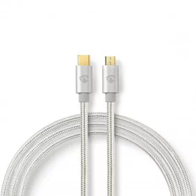 Cable USB 2.0 | Tipo C Macho - Micro B 3,0 m Aluminio