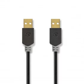 Cable USB 2.0 | A Macho - 2,0 m Antracita
