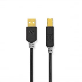 Cable USB 2.0 | A Macho - B 2,0 m Antracita Cables