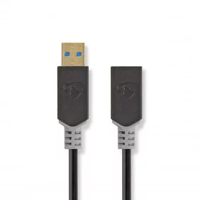 Cable USB 3.0 | A Macho - Hembra 2,0 m Antracita Cables