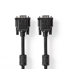 Cable VGA macho con conectores Niquelado de 2.00 m en color Negro en Bolsa Polybag