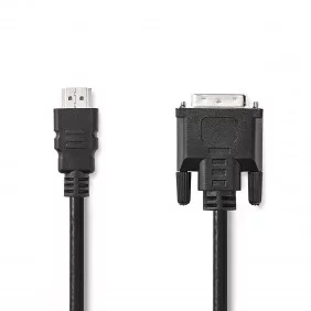 Cable HDMI a DVI Macho de 24+1 Pin y longitud de 3.0 m Negro
