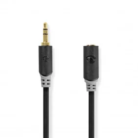 Cable de Audio Estéreo | Macho 3,5 mm - Hembra 1,0 m Antracita