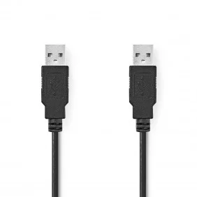 Cable USB 2.0 | A Macho - 3,0 m Negro