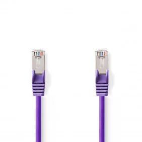 Cable Cat 5e | Sf/utp Rj45 (8p8c) Macho 0.50 m Redondo PVC Violeta Bolsa Polybag Cables