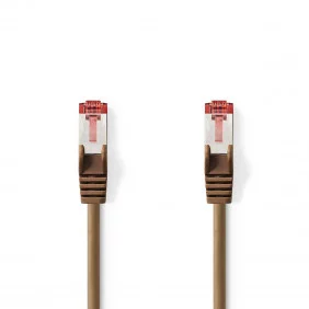 Cable de Red Cat6 S/ftp | Rj45 Macho - 0,5 m Marrón