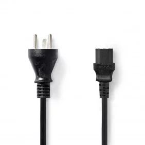 Cable de Alimentación | Conector Tipo K (Dinamarca) - Iec-320-c13 2,0 m Negro