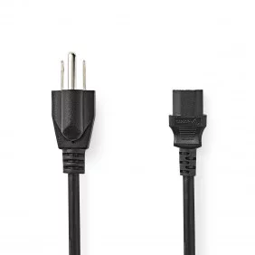 Cable de Alimentación | Conector Tipo B (EE. UU.) - Iec-320-c13 2,0 m Negro