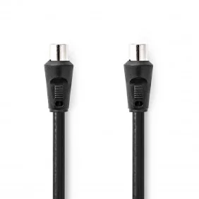 Cable Coaxial de 90 dB | IEC (Coaxial) Macho - Hembra 1,5 m Negro