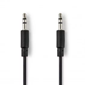 Cable en Espiral de Audio Estéreo | Macho 3,5 mm - 1,0 m Negro Cables
