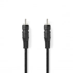 Cable de Audio Digital RCA Macho de 2,0 m Negro en Bolsa de polipropileno