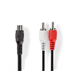 Cable Para Subwoofer | 2x RCA Macho - Hembra 0,2 m Negro