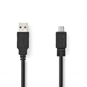 Cable USB 2.0 | A Macho - Micro B 2,0 m Negro Cables