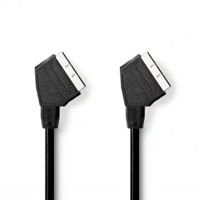 Cable Scart | Macho - 2,0 m Negro Cables