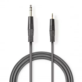 Cable de Audio Estéreo | 6,35 mm Macho - 3,5 1,5 m Gris