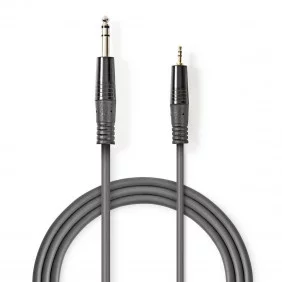 Cable de Audio Estéreo | 6,35 mm Macho - 3,5 3,0 m Gris