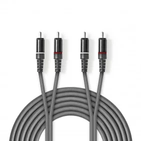 Cable de Audio Estéreo | 2x RCA Macho ? 3,0 m Gris Cables