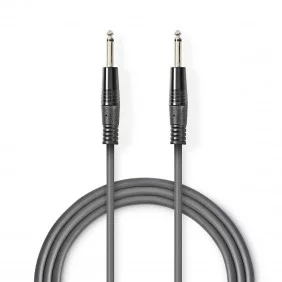 Cable de Audio Descompensado | 6,35 mm Macho - 1,5 m Gris Cables