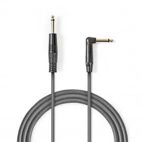 Cable de Audio Descompensado | 6,35 mm Macho - en Ángulo 3,0 m Gris