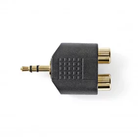 Adaptador de Audio Estéreo | 3,5 mm Macho - 2x RCA Hembra 10 Unidades Negro