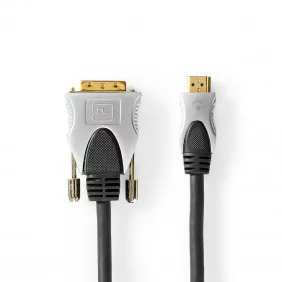 Cable Hdmi? | Conector Dvi-d 18+1-pin Macho 1080p Chapado en oro 1.50 m Recto PVC Antracita Caja de Plástico