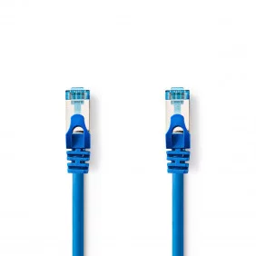 Cable Cat6a | Sf/utp Rj45 (8p8c) Macho 0.50 m Redondo PVC Lszh Azul Bolsa Polybag