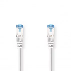 Cable Cat6a | Sf/utp Rj45 (8p8c) Macho 3.00 m Redondo PVC Lszh Blanco Bolsa Polybag Cables