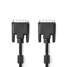 Cable DVI | Dvi-d 24 + 1-pin Macho 2560x1600 Niquelado 5.00 m PVC Negro Bolsa Polybag