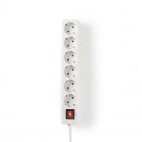 Regleta | Contacto con Protección e Interruptor de Encendido/apagado 6 Tomas 3,0 m Blanco