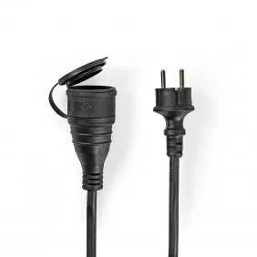 Cable Alargador de Alimentación | 15 m H05vv-f 3G1.5 Ip44 Negro Cables
