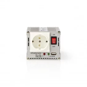 Inversor de Potencia Onda Sinusoidal Modificada | 12 V CC - 230 CA 300 W 1x Conector Schuko Salida USB