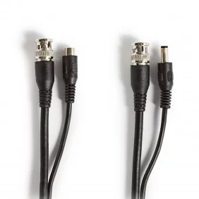 Cable de Seguridad Cctv Bnc/cc | Rg59 0,30 m Conectores Premontados