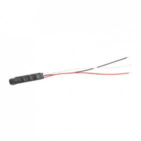 Micrófono Externo - Conector en Terminal por Cable Power + (Rojo), (Negro) Audio (Blanco) Alimentación Dc6v~12V Largo: 130 mm M
