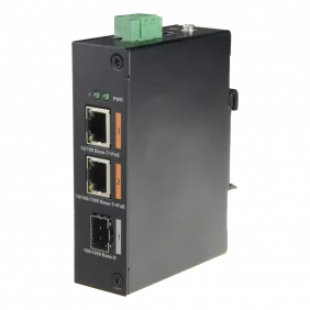 Switch Hipoe X-security - 2 Puertos PoE + 1 Puerto Uplink (SFP) Velocidad 10/100/1000 Mbps Consumo Máximo 60W Instalación en Ca