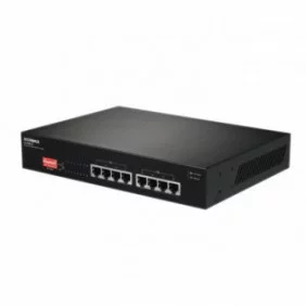 Switch PoE+ Gigabit de 8 puertos EDIMAX de largo alcance con conmutador DIP