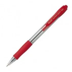 Bolígrafo de Tinta Aceite Retráctil Pilot Super Grip M/ Rojo