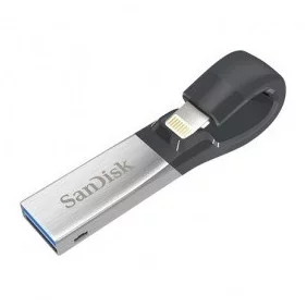 Pendrive Sandisk Ixpand Sdix30n-064g-gn6nn - 64gb Conectores Lightning/usb 3.0 Transfiere Fotos Y Vídeos DE Iphone/ipad APP Mob