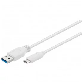 Cable Usb-c a USB 3.0, Blanco de 1 Metro