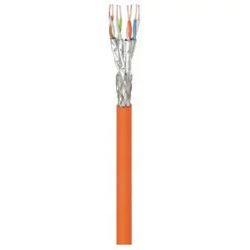 Cable de red CAT 7A, S/ftp (Pimf), Naranja