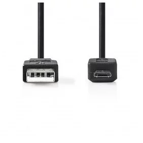Cable USB 2.0 macho tipo A Macho a Micro B de 1.0 m color Negro