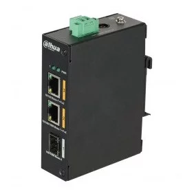 Switch PoE 2 Puertos (1puerto 10/100 + 1puerto 10/100/1000) 1 Uplink Gigabit SFP 60W 802.3af/at Layer