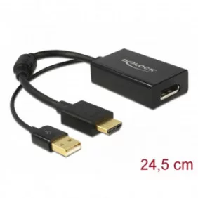 Adaptador HDMI Macho activo a DisplayPort 1.2 hembra para monitores Displayport